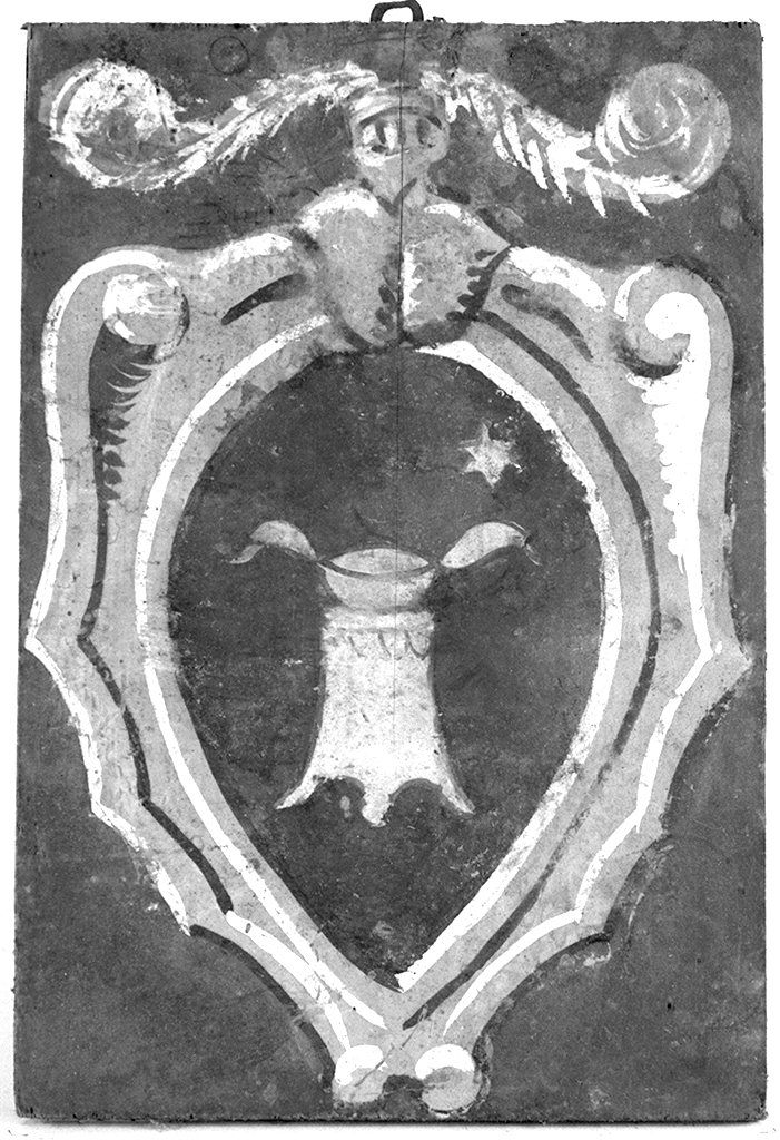 stemma gentilizio della famiglia Pacchierotto (dipinto, elemento d'insieme) - ambito senese (primo quarto sec. XX)
