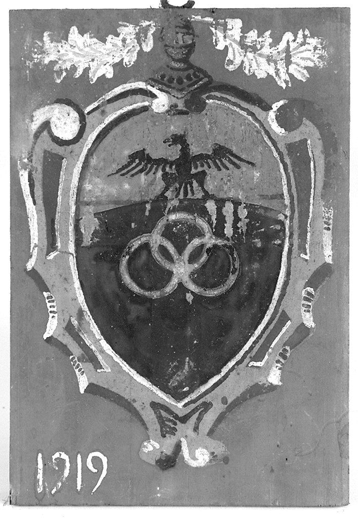 stemma gentilizio di Alfredo Dei (dipinto, elemento d'insieme) - ambito senese (sec. XX)