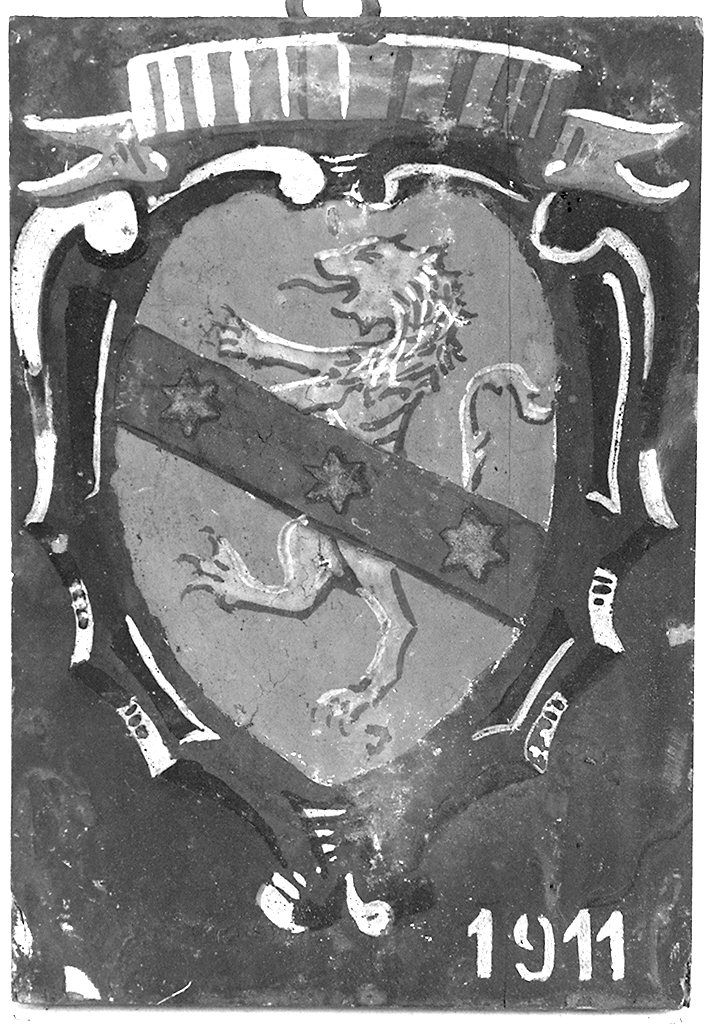 stemma gentilizio di Alfredo Venturini (dipinto, elemento d'insieme) - ambito senese (sec. XX)