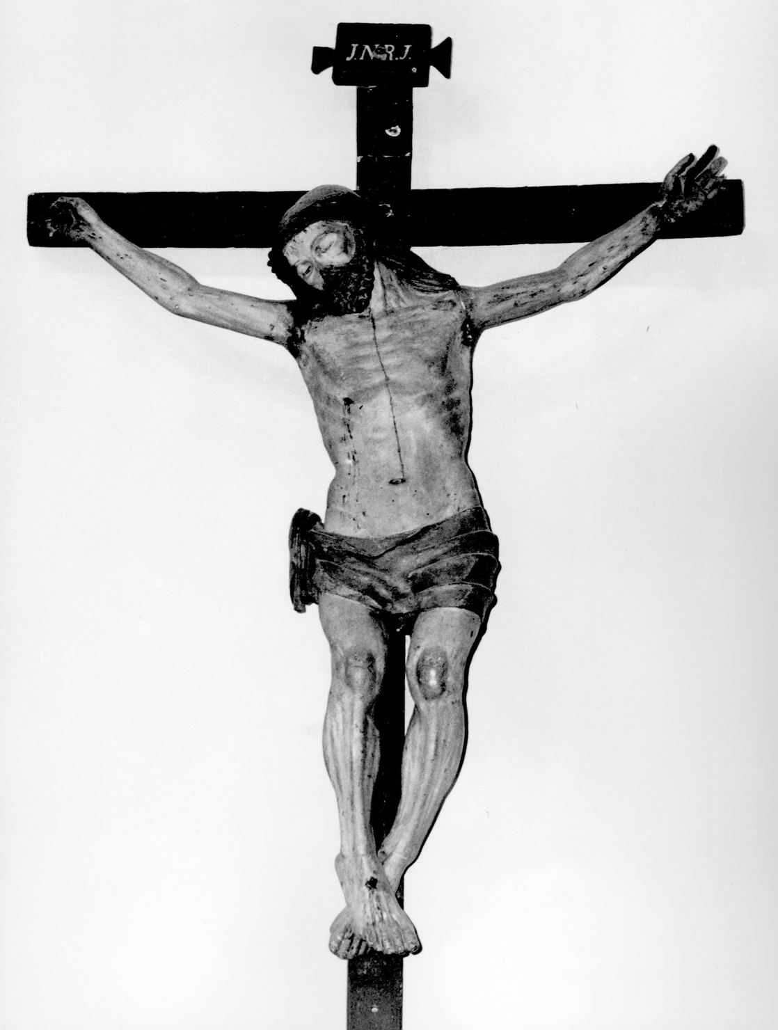Cristo crocifisso (crocifisso, opera isolata) - bottega toscana (sec. XV)