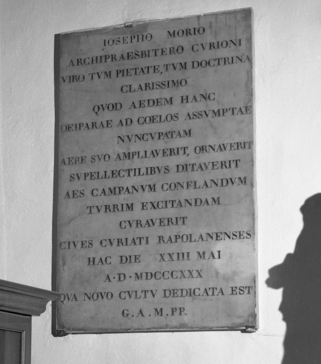 lapide commemorativa - bottega toscana (secondo quarto sec. XIX)