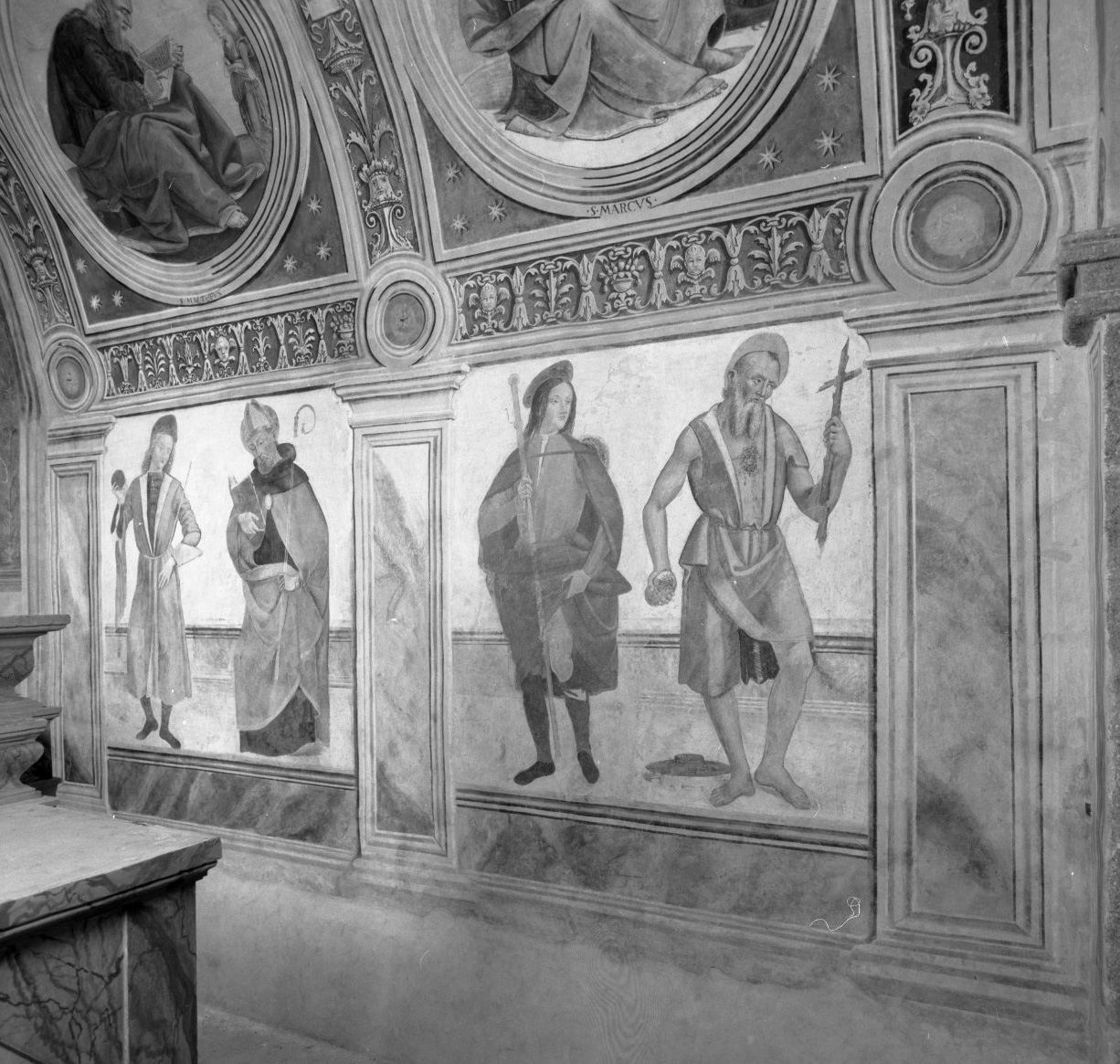 San Protasio e Sant'Agostino (dipinto, ciclo) di Girolamo di Domenico (attribuito) (sec. XV)