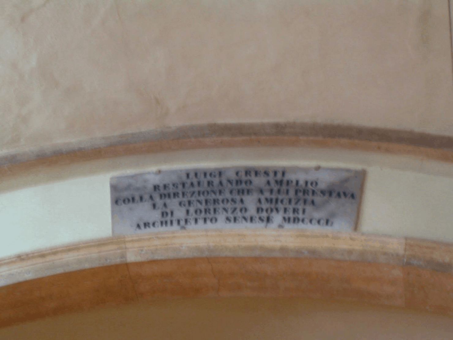 lapide documentaria - bottega senese (metà sec. XIX)