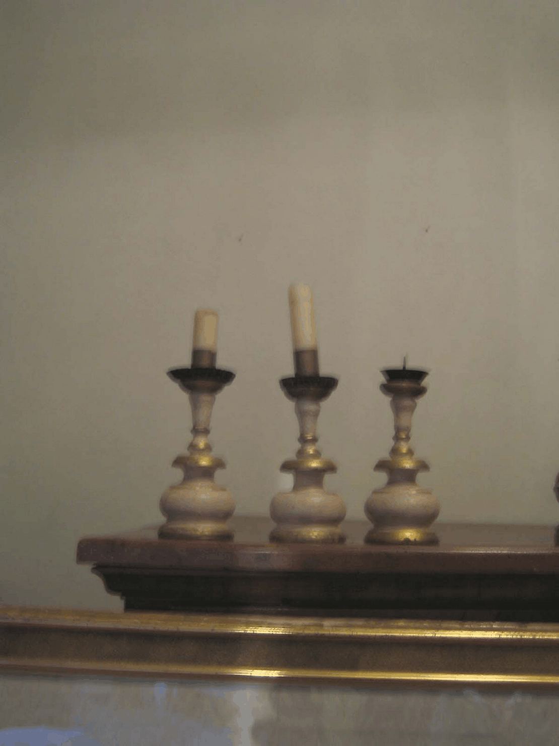 candeliere d'altare, serie - bottega senese (metà sec. XIX)