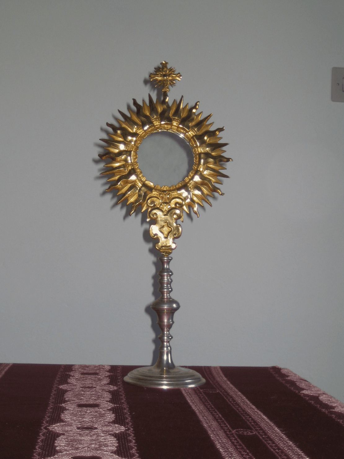 ostensorio - a raggiera - bottega toscana (prima metà sec. XVIII, sec. XX)