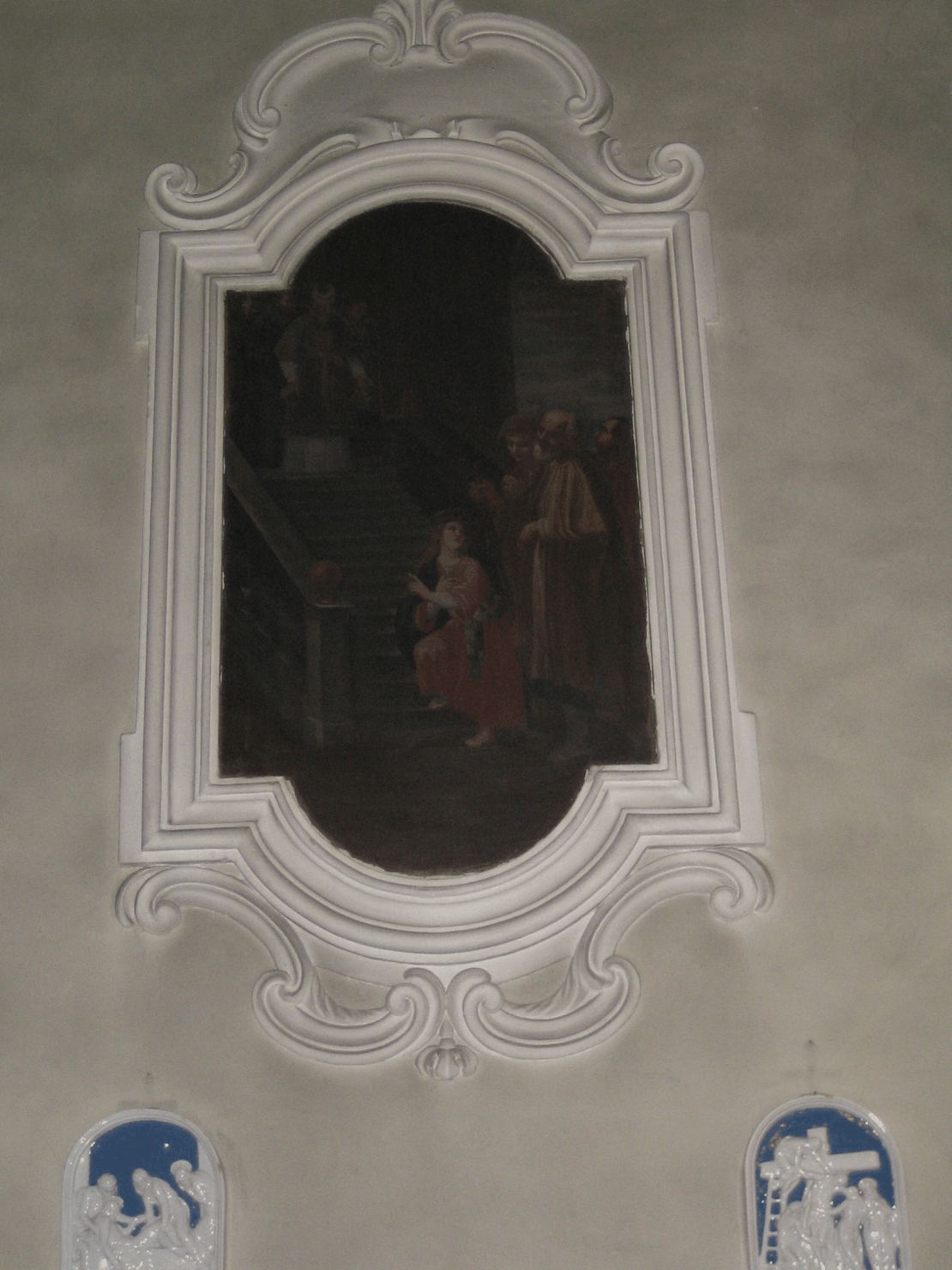 presentazione di Maria Vergine al tempio (dipinto) - ambito senese (fine/inizio secc. XVII/ XVIII)