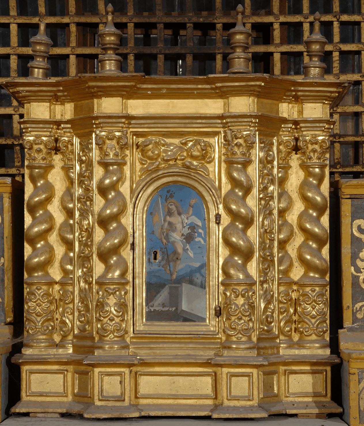 tabernacolo - a frontale architettonico - bottega toscana (prima metà sec. XVII)