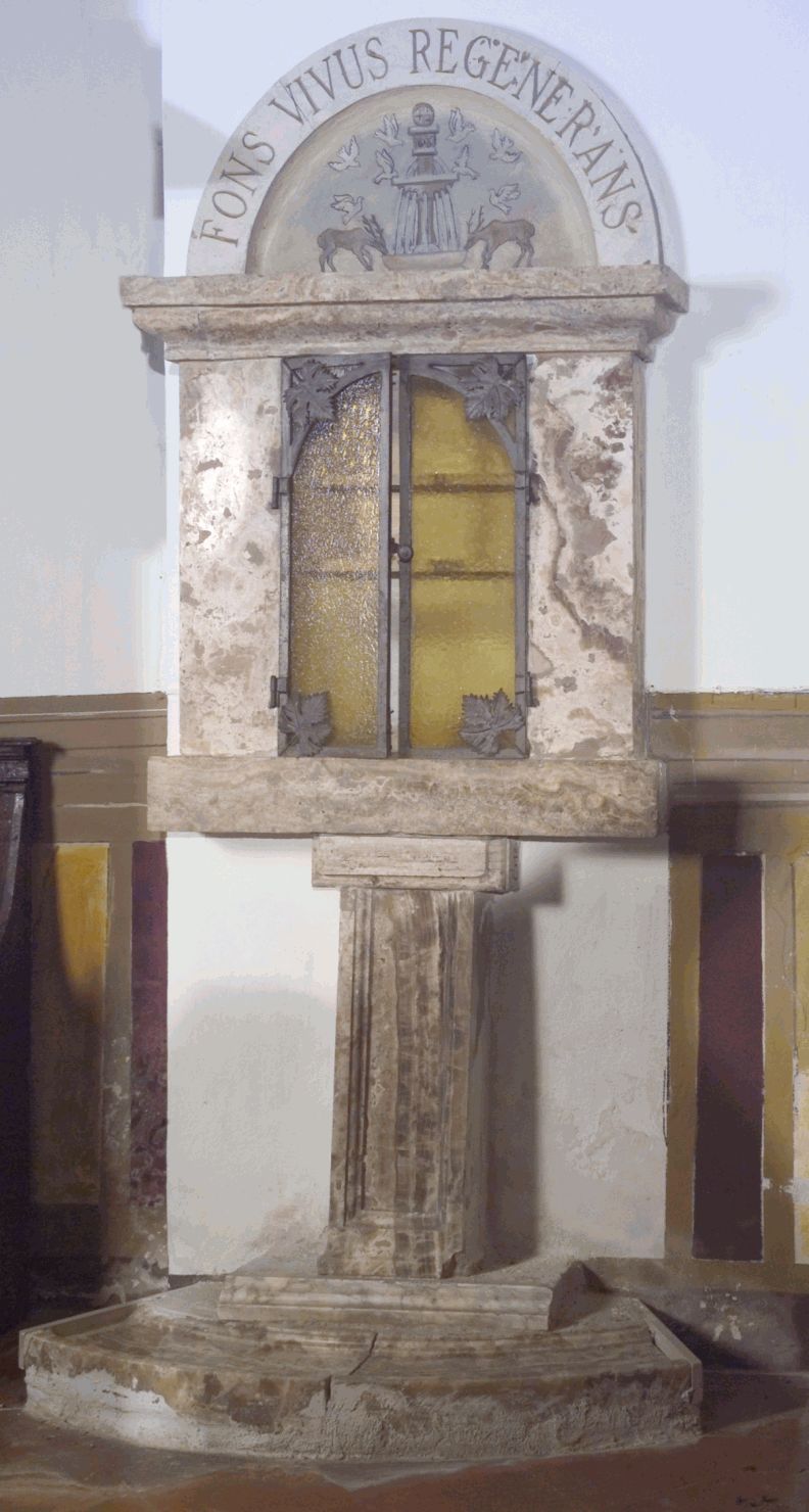 fonte battesimale - bottega toscana (sec. XIX)