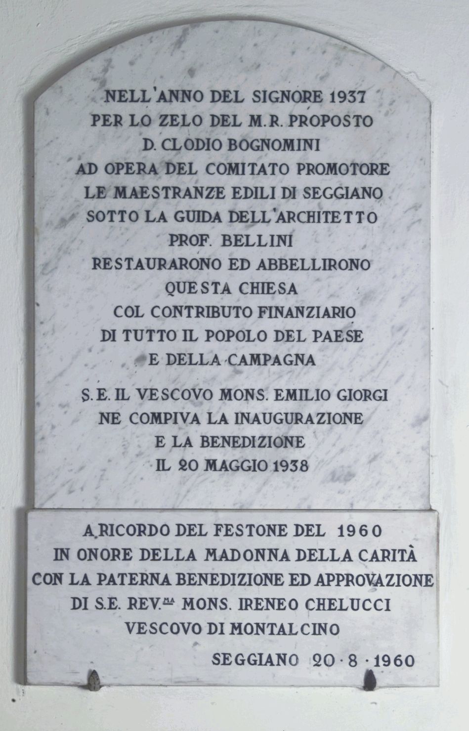 lapide commemorativa - bottega toscana (sec. XX)