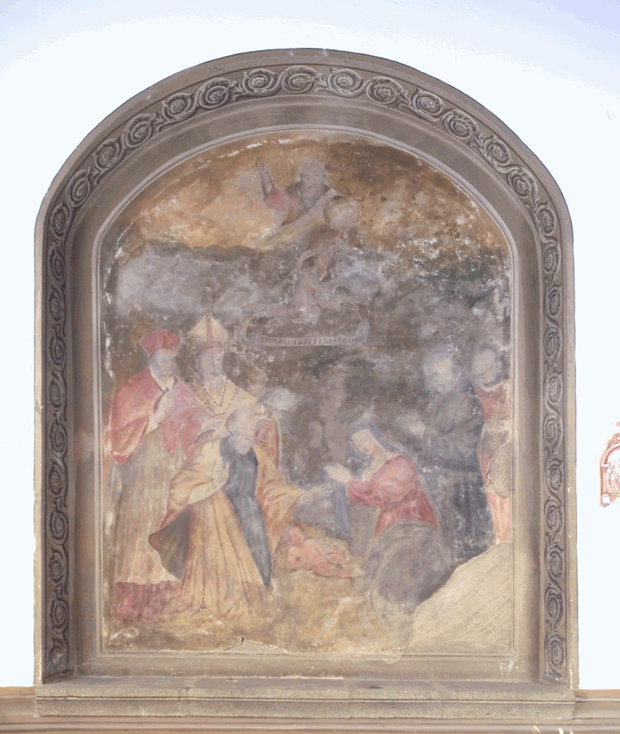 adorazione di Gesù Bambino (dipinto) - ambito grossetano (sec. XIV)