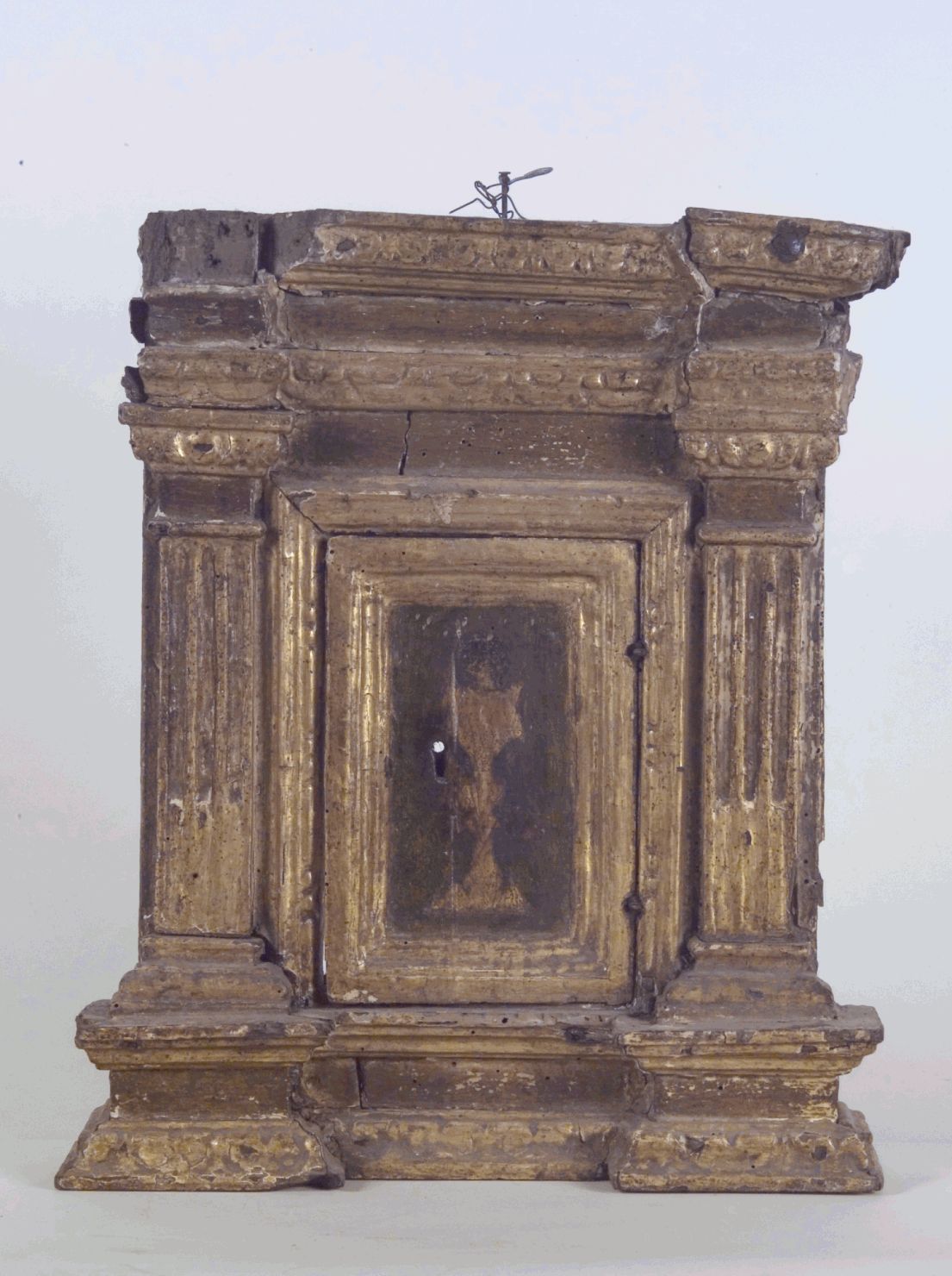 tabernacolo - a frontale architettonico - bottega toscana (sec. XVI)