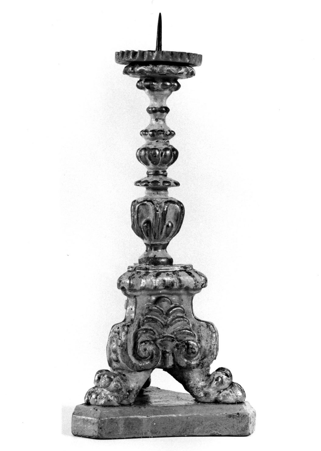 candeliere, serie - bottega senese (prima metà sec. XVIII)