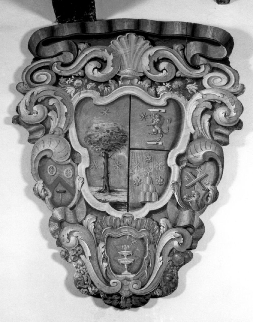 stemma gentilizio (dipinto) - bottega toscana (secc. XVIII/ XIX)