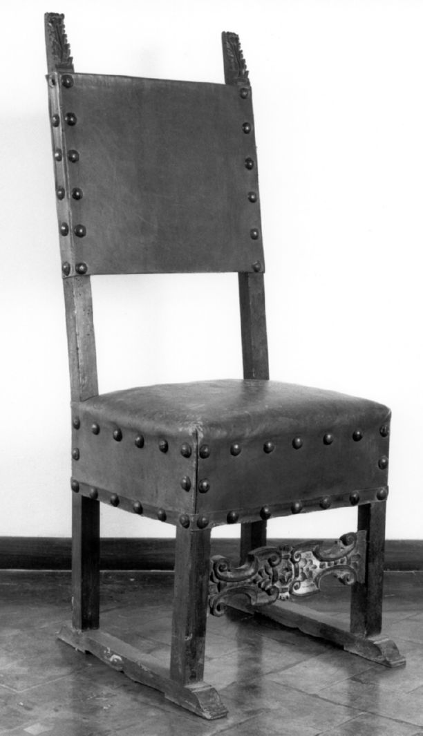 sedia, elemento d'insieme - bottega toscana (prima metà sec. XVII)