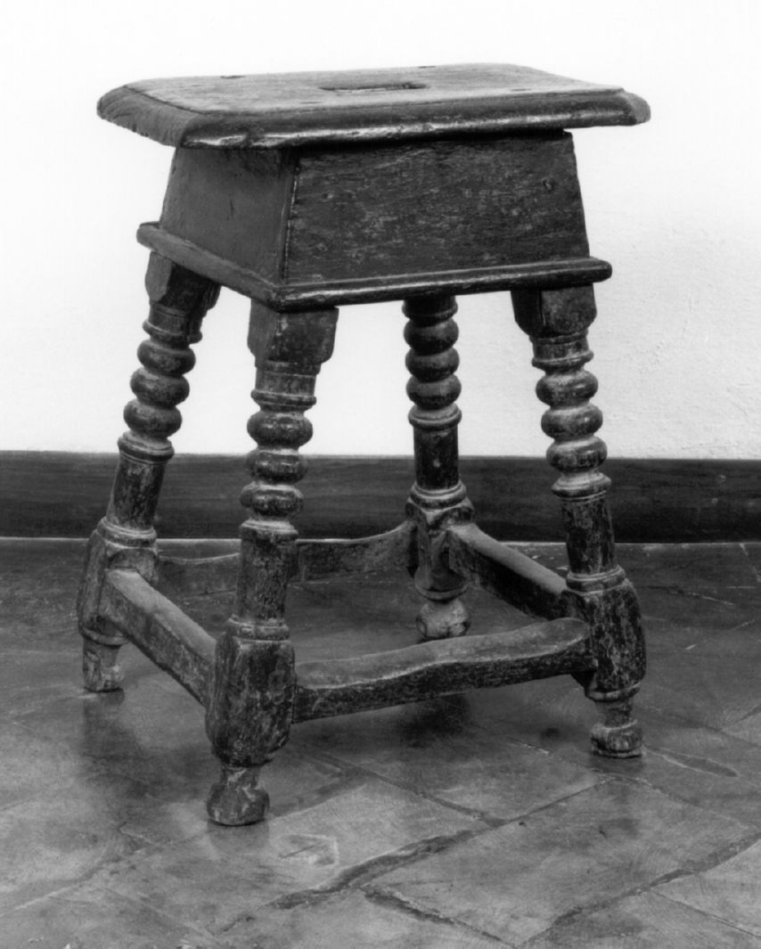 sgabello - bottega toscana (primo quarto sec. XVII)