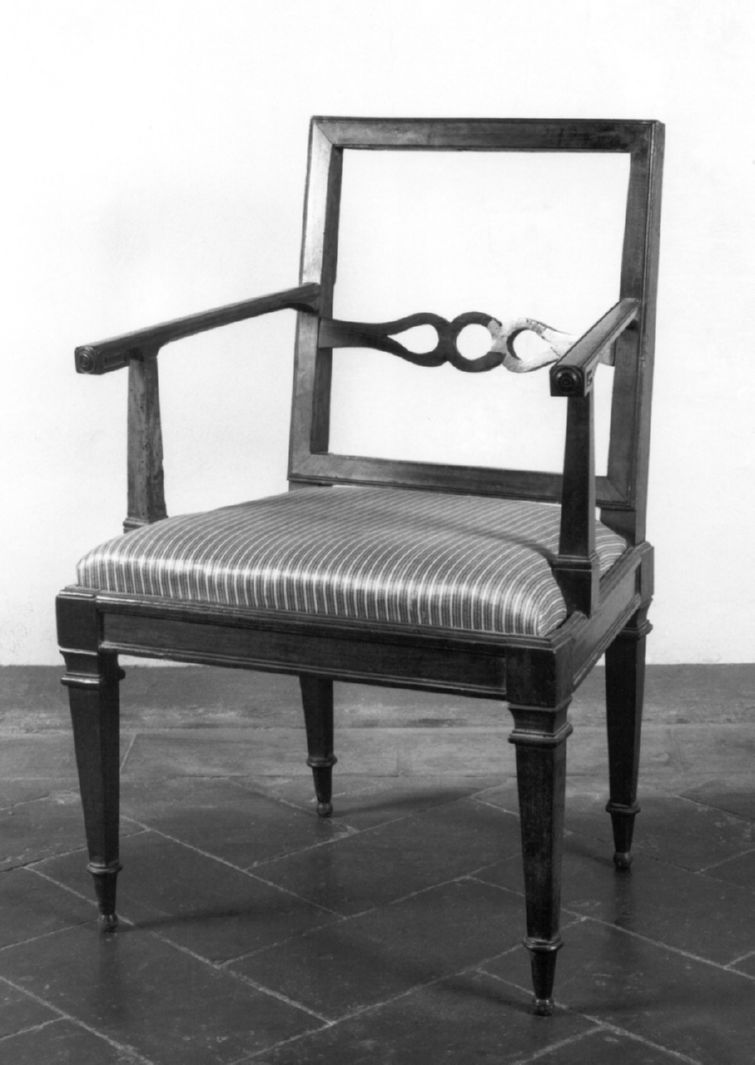 poltrona, serie - bottega toscana (ultimo quarto sec. XVIII)