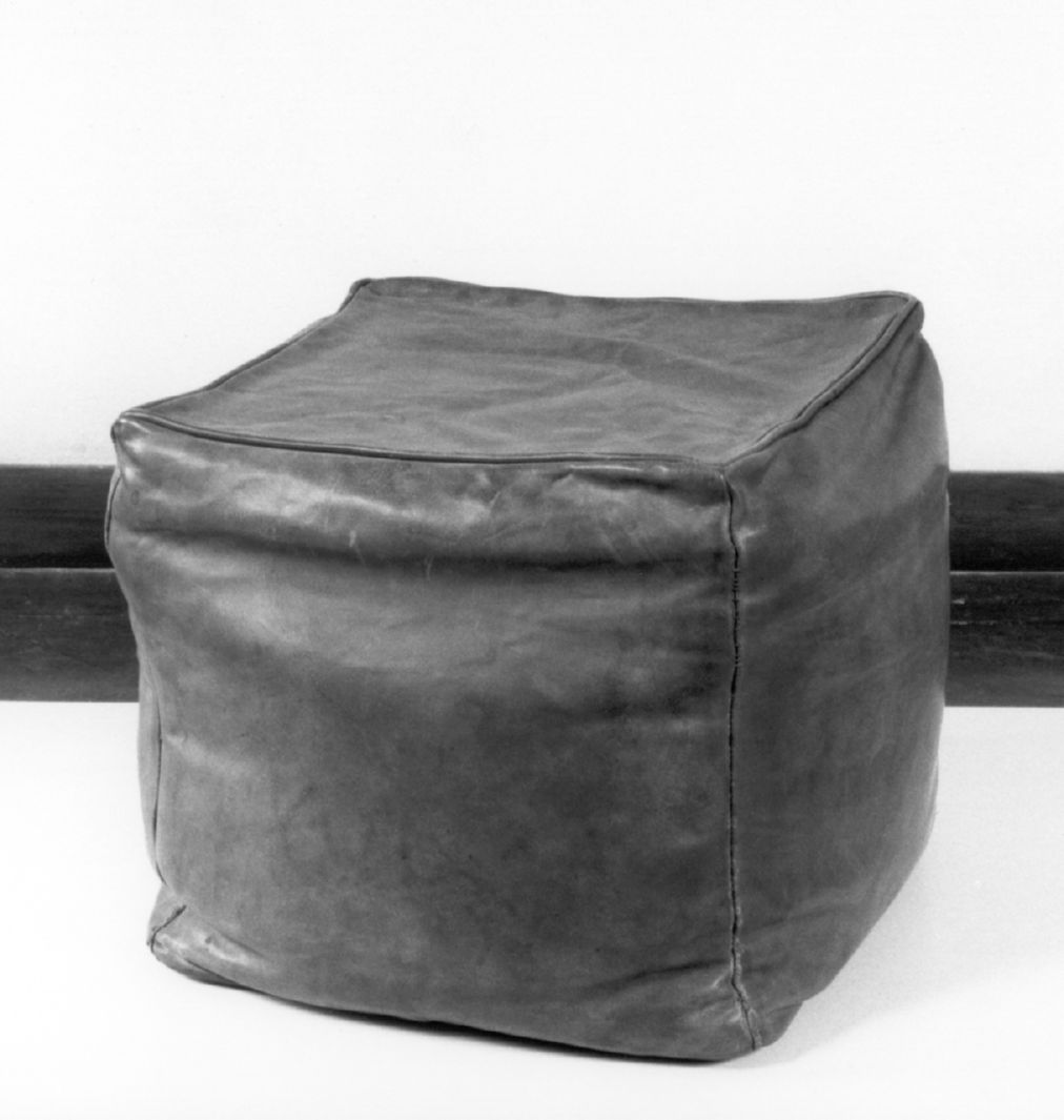 pouf, elemento d'insieme - bottega toscana (metà sec. XX)