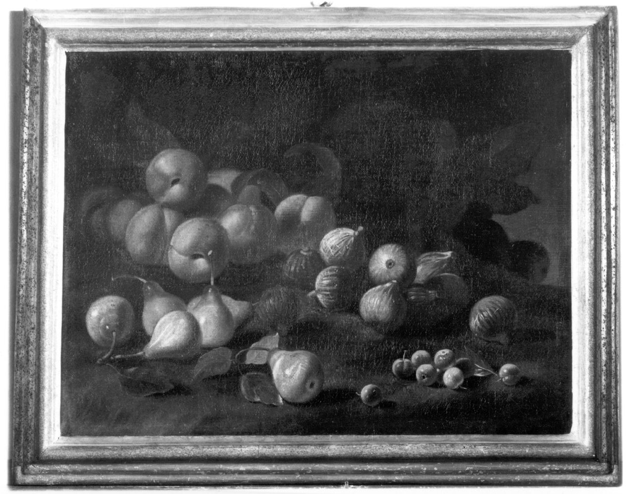 natura morta con frutta (dipinto, elemento d'insieme) - ambito lucchese (secc. XVII/ XVIII)