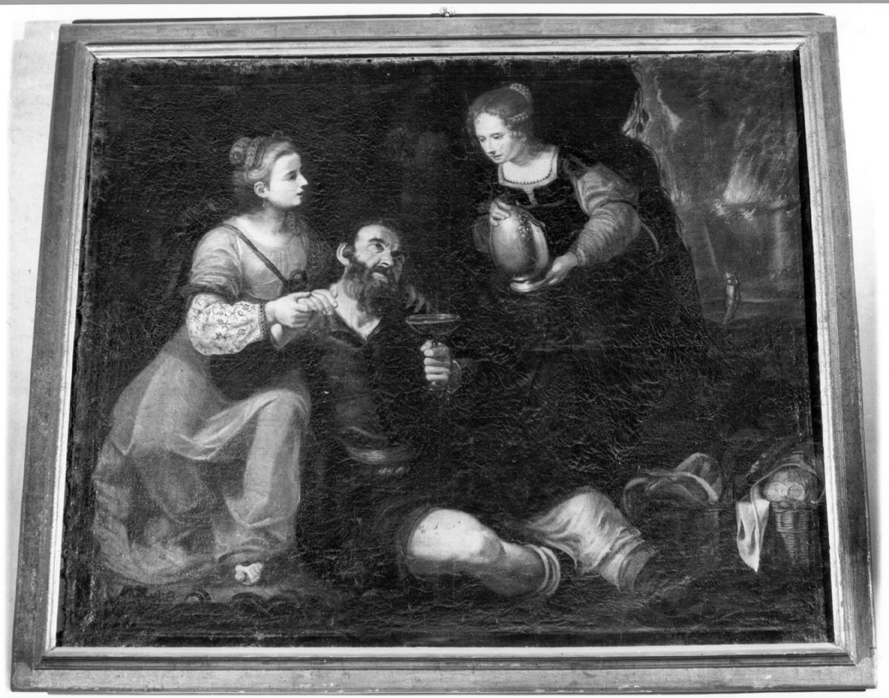 Lot e le figlie (dipinto) di Fiasella Domenico detto Sarzana (attribuito) (prima metà sec. XVII)
