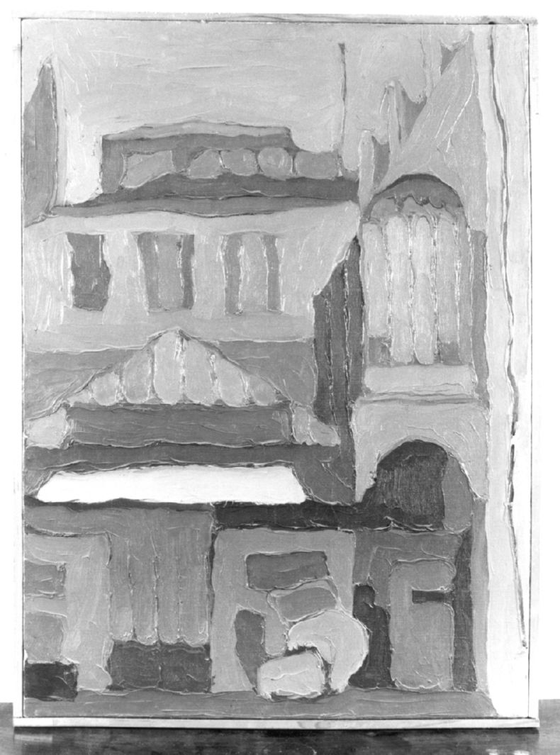 cour de Rohan, paesaggio (dipinto) di Toti Scialoja (sec. XX)