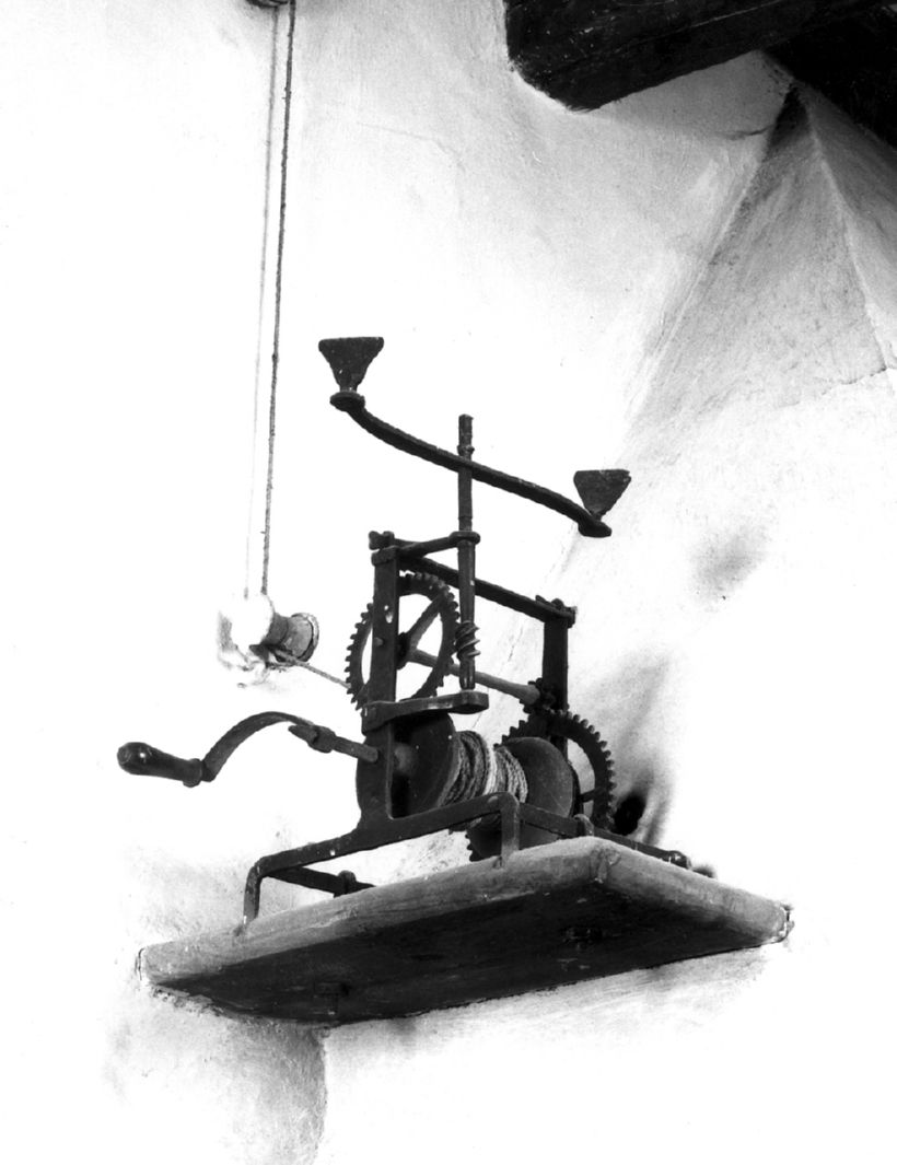 appoggio per spiedo da girarrosto - produzione senese (sec. XIX)