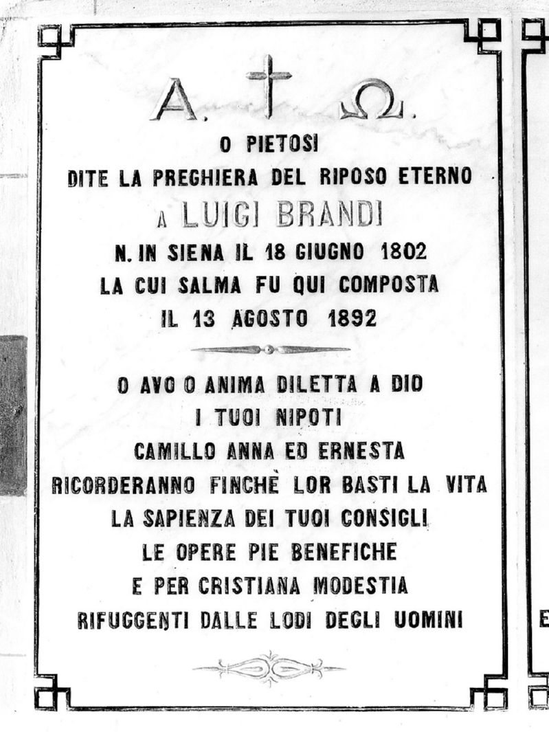 lapide tombale - produzione toscana (sec. XIX)