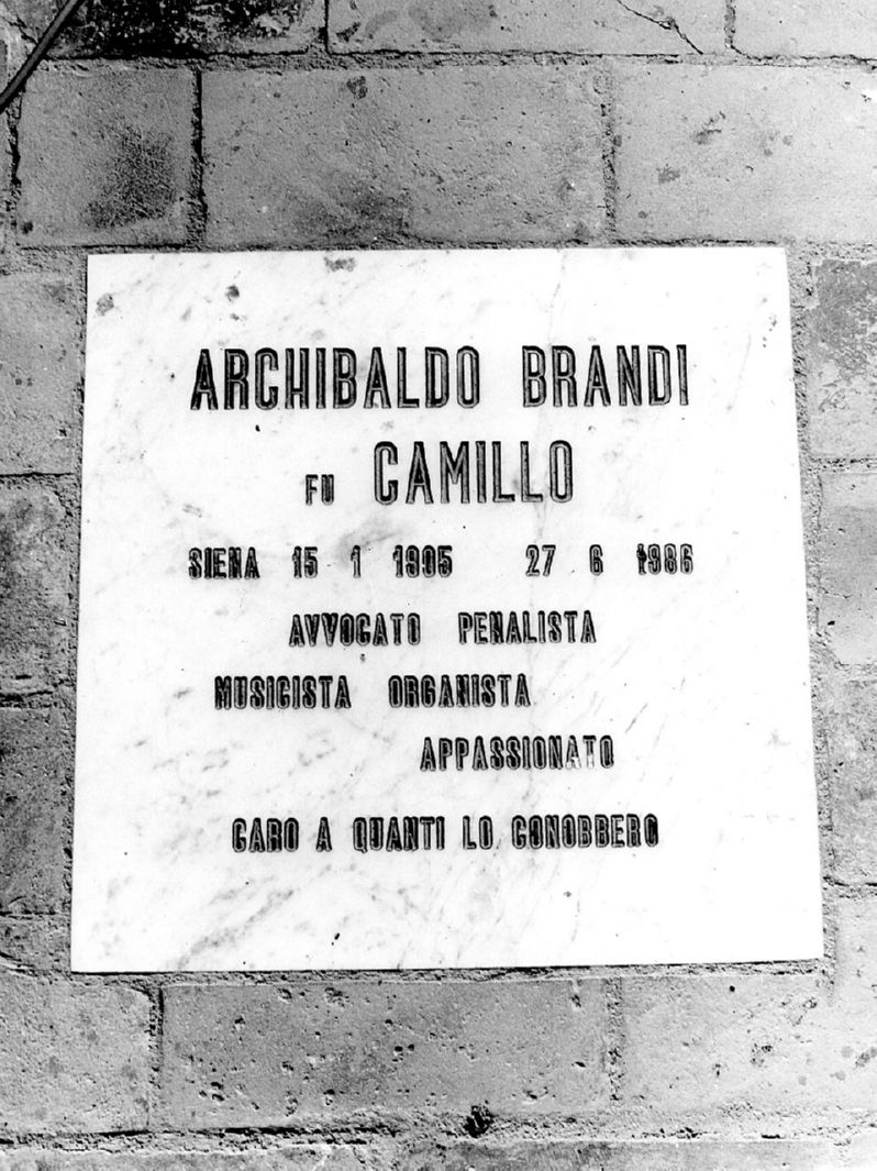 lastra tombale - produzione toscana (sec. XX)