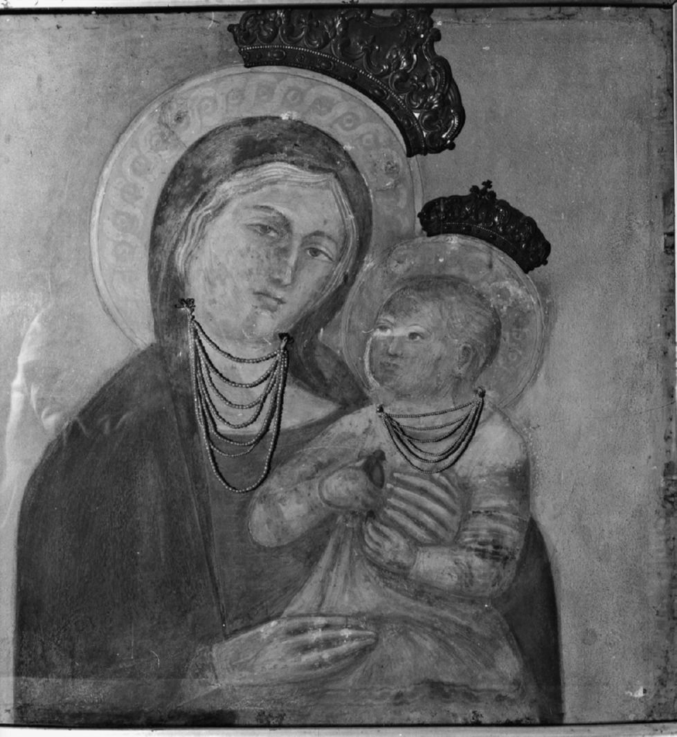 Madonna con Bambino (dipinto, elemento d'insieme) di Cristoforo di Bindaccio detto Malarba, Meo di Pietro (sec. XIV)