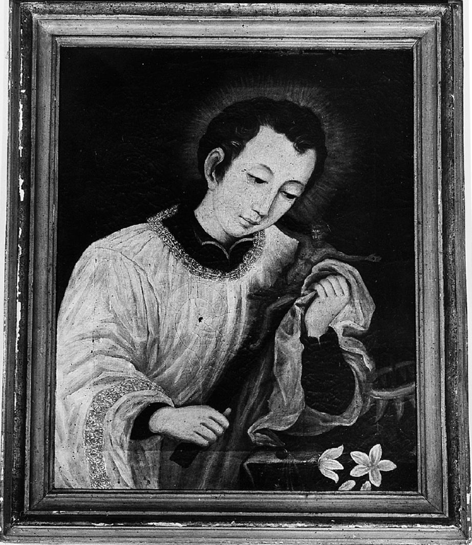 San Luigi Gonzaga che adora il crocifisso (dipinto) - ambito toscano (seconda metà sec. XVIII)