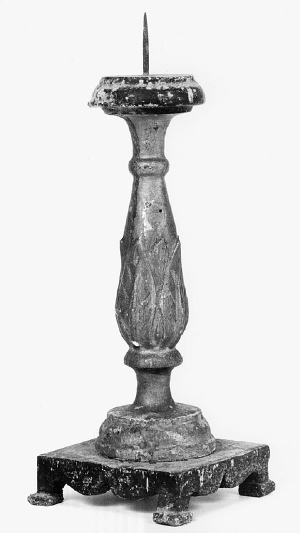 candeliere d'altare, serie - produzione toscana (prima metà sec. XIX)