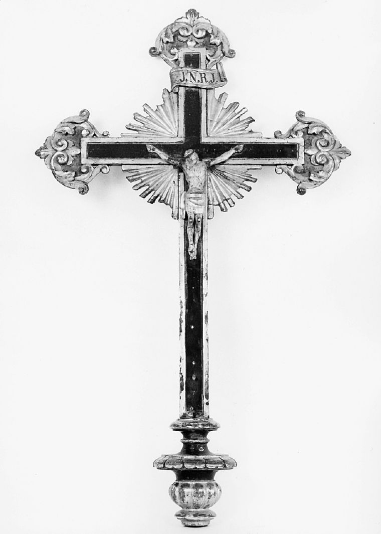 Cristo crocifisso (croce processionale, elemento d'insieme) - produzione toscana (prima metà sec. XIX)