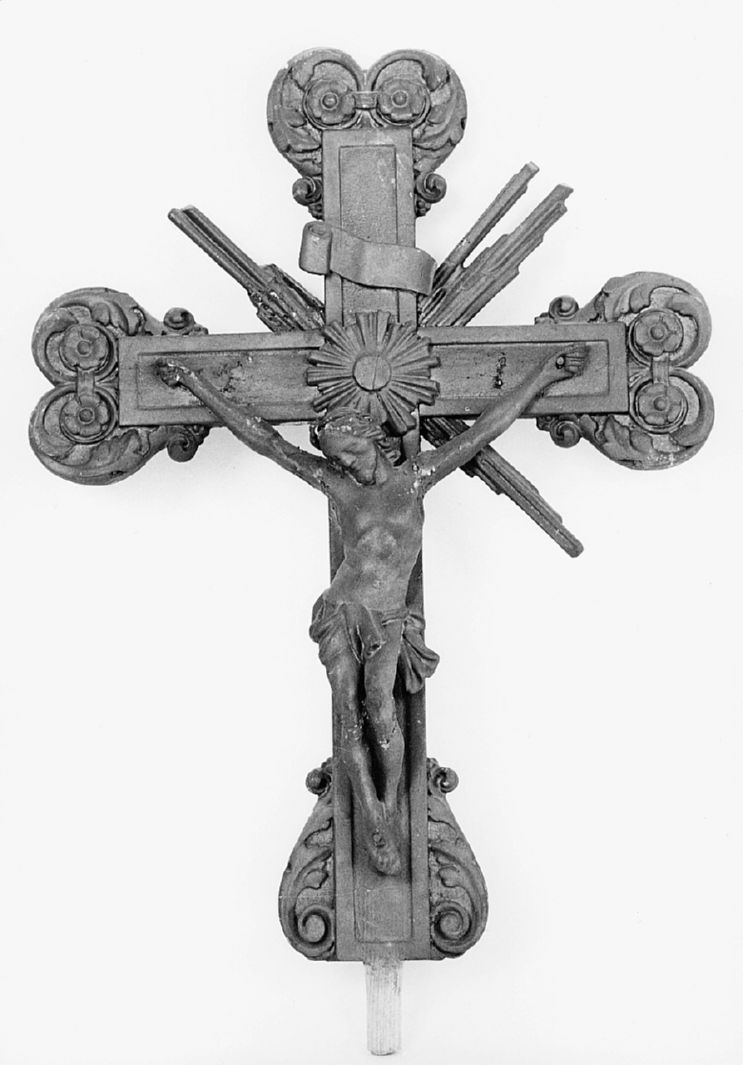 Cristo crocifisso (croce d'altare, elemento d'insieme) - produzione toscana (prima metà sec. XIX)