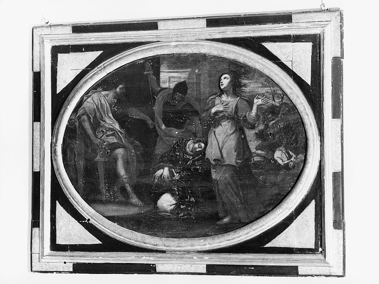 Santa Mustiola martirizzata di fronte al vicario Turcio (dipinto, serie) - ambito toscano (primo quarto sec. XVIII)