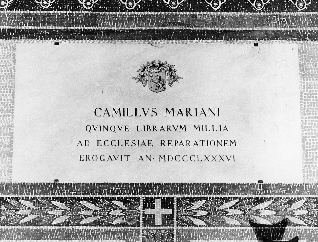 lapide commemorativa - produzione toscana (sec. XIX)