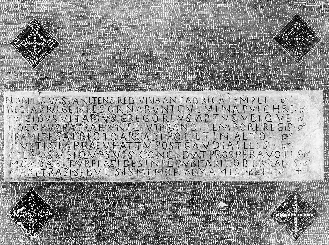 lapide celebrativa - ambito chiusino (prima metà sec. VIII)