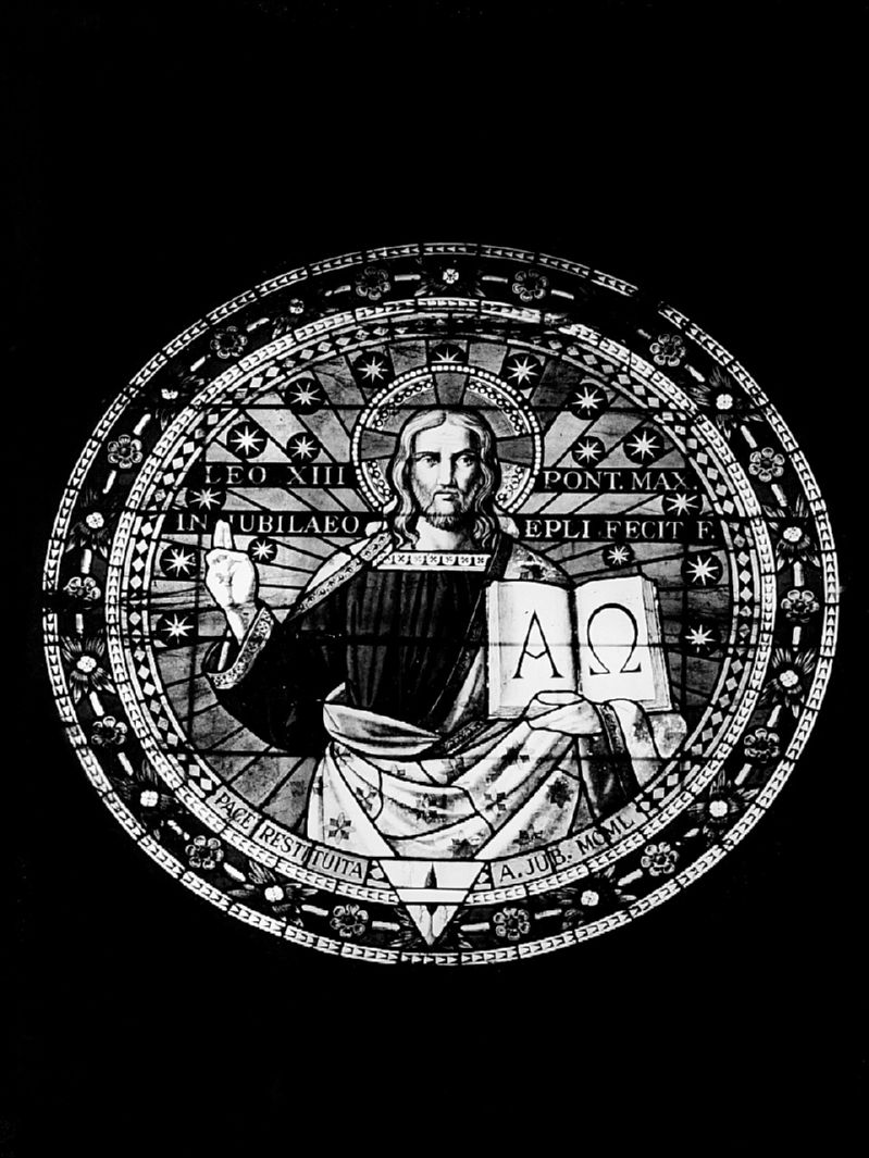 Cristo benedicente (vetrata) - bottega fiorentina (metà sec. XX)