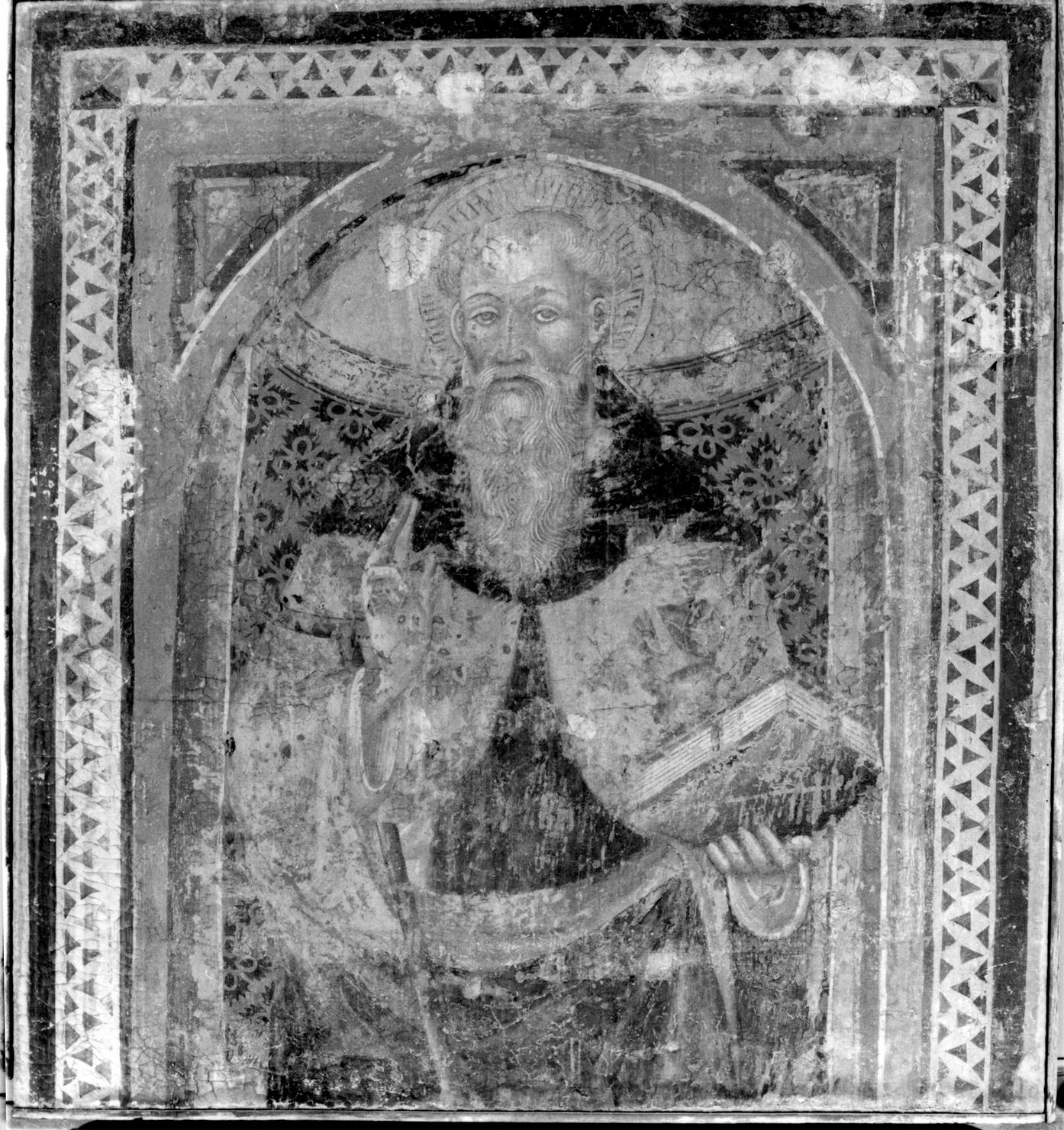 Sant'Antonio Abate (dipinto, elemento d'insieme) - ambito senese (secc. XIV/ XV)