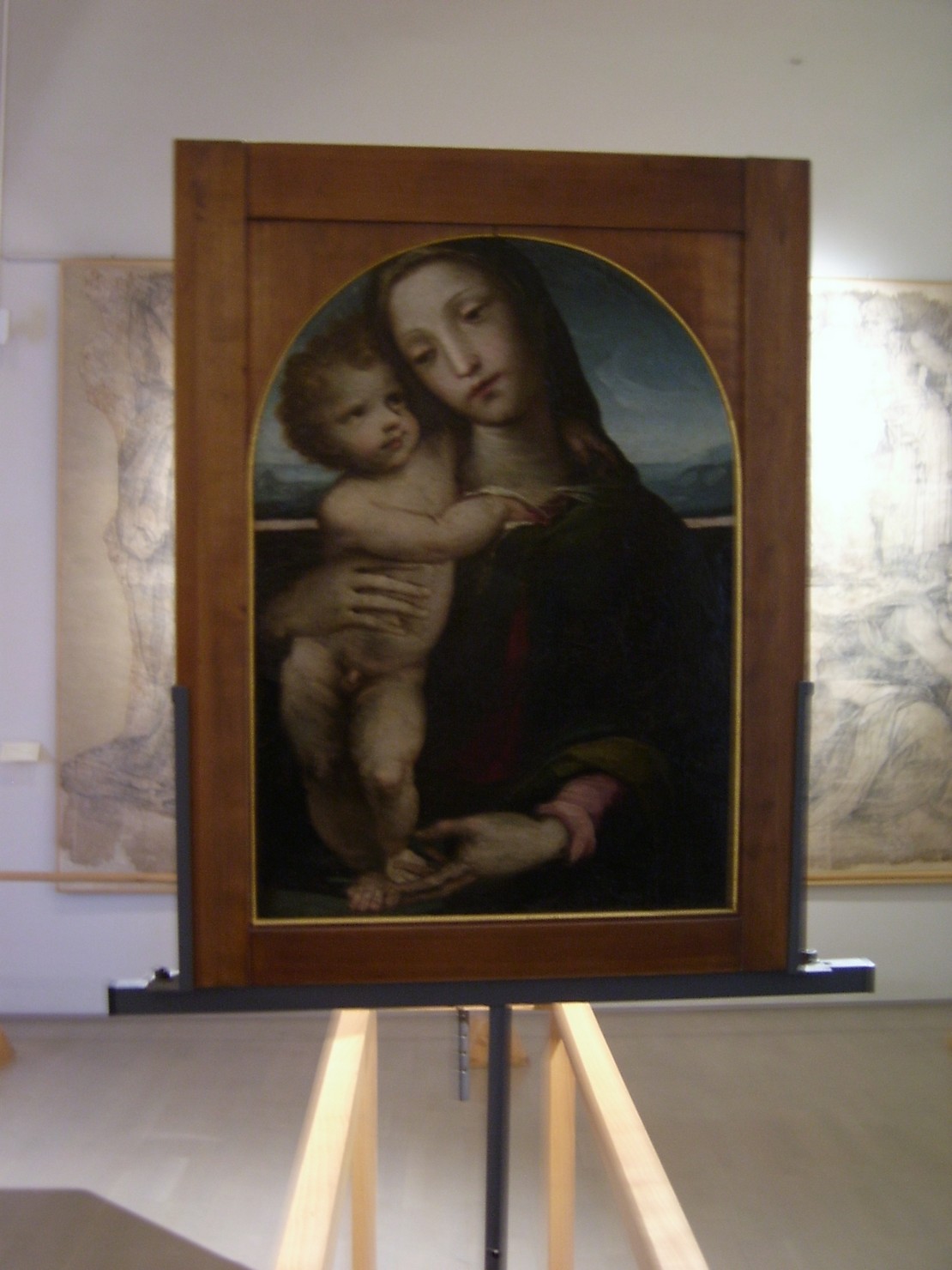 Madonna con Bambino (dipinto) di Beccafumi Domenico detto Mecarino (sec. XVI)