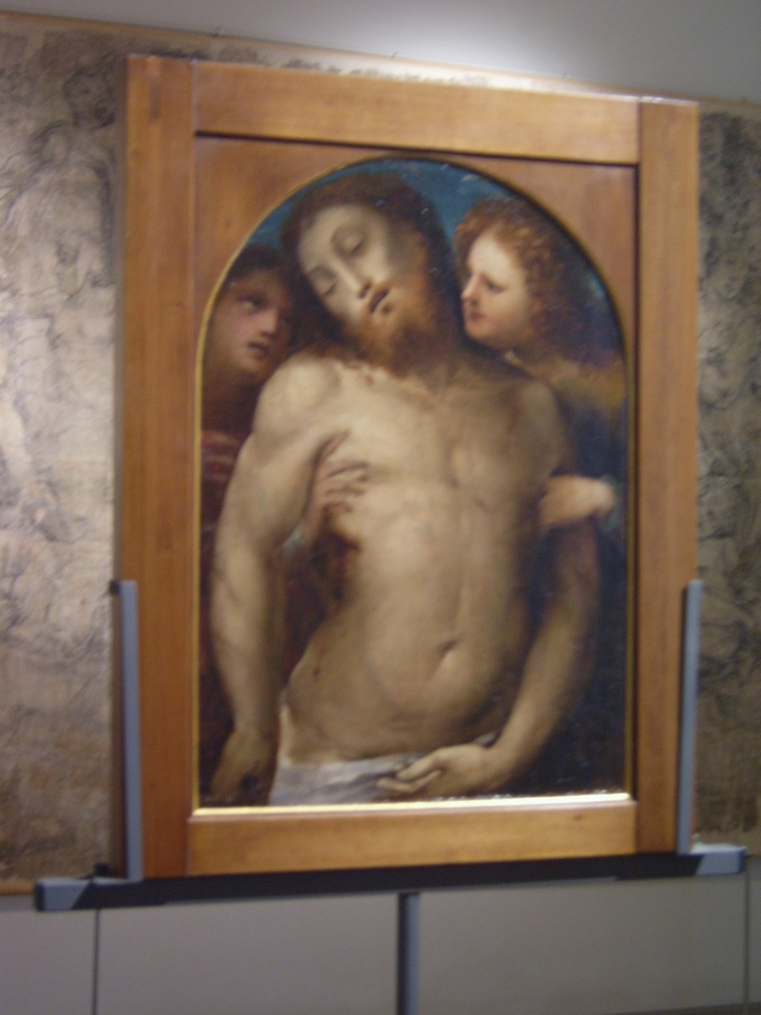 Cristo in pietà sorretto da angeli (dipinto) di Beccafumi Domenico detto Mecarino (sec. XVI)