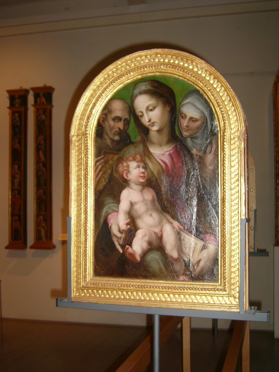 Madonna con Bambino con San Bernardino e Santa Caterina da Siena (dipinto) di Bigio Marco (prima metà sec. XVI)
