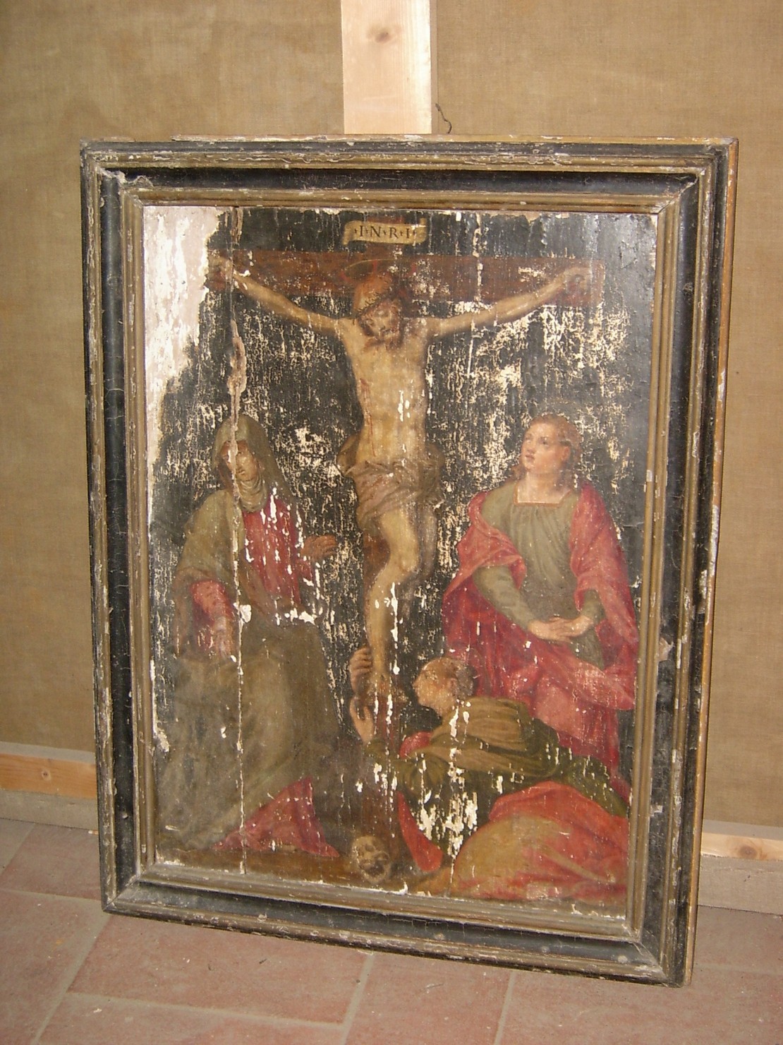 crocifissione di Cristo (dipinto) - ambito toscano (fine/inizio secc. XVIII/ XIX)