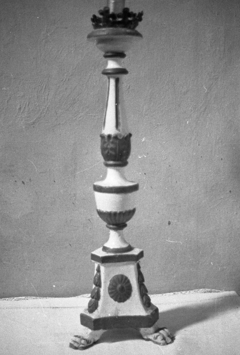 candeliere d'altare, serie - bottega toscana (sec. XIX)