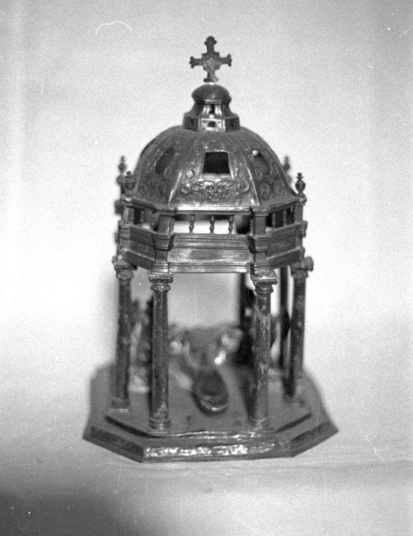 reliquiario architettonico - a tempietto - bottega toscana (secc. XVI/ XVII)