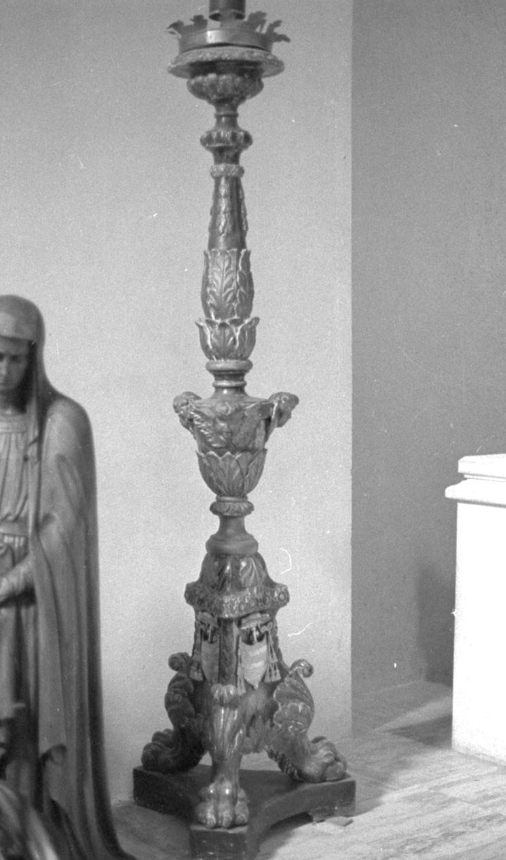 candeliere d'altare - bottega toscana (prima metà sec. XIX)