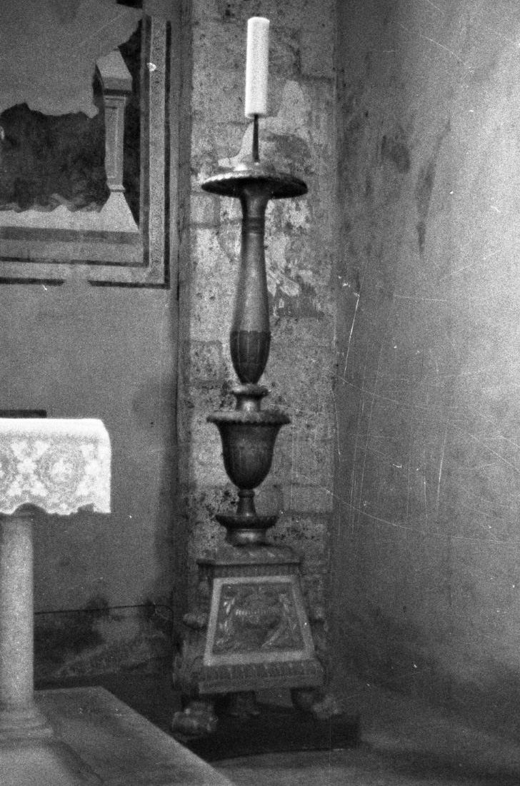 candeliere d'altare, serie - bottega toscana (sec. XIX)