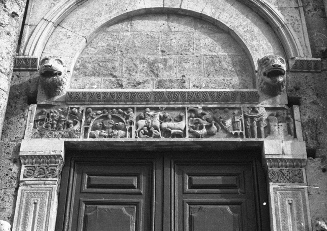 storie di San Cerbone (architrave di portale) - ambito toscano (prima metà sec. XIII)