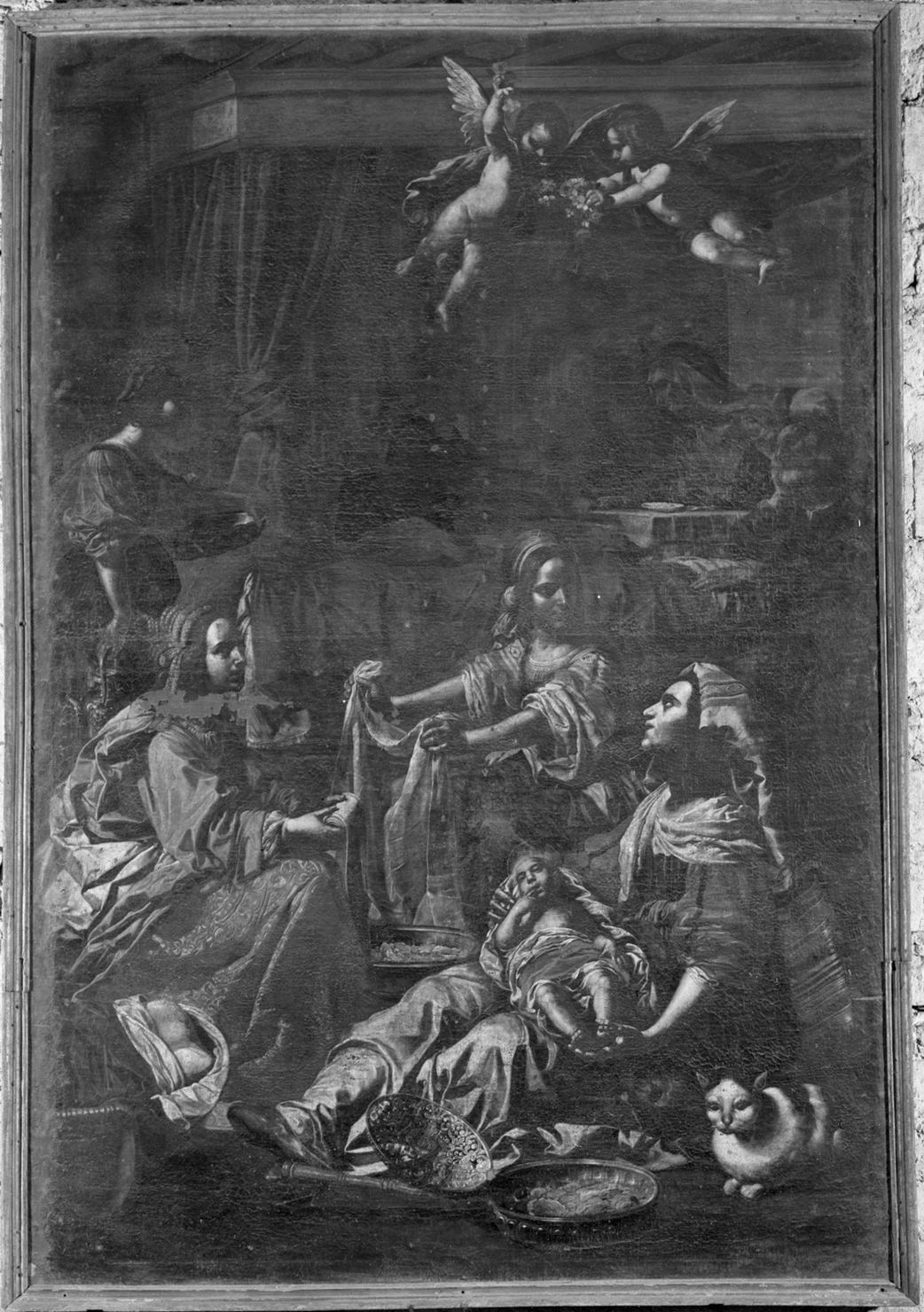 nascita di Maria Vergine (dipinto) di Manetti Rutilio (attribuito) (sec. XVII)