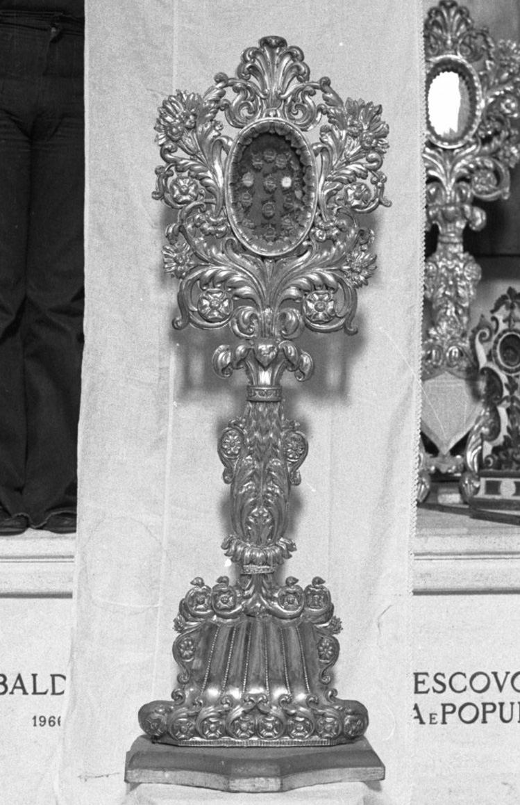 reliquiario - a ostensorio, serie - bottega toscana (secc. XVIII/ XIX)