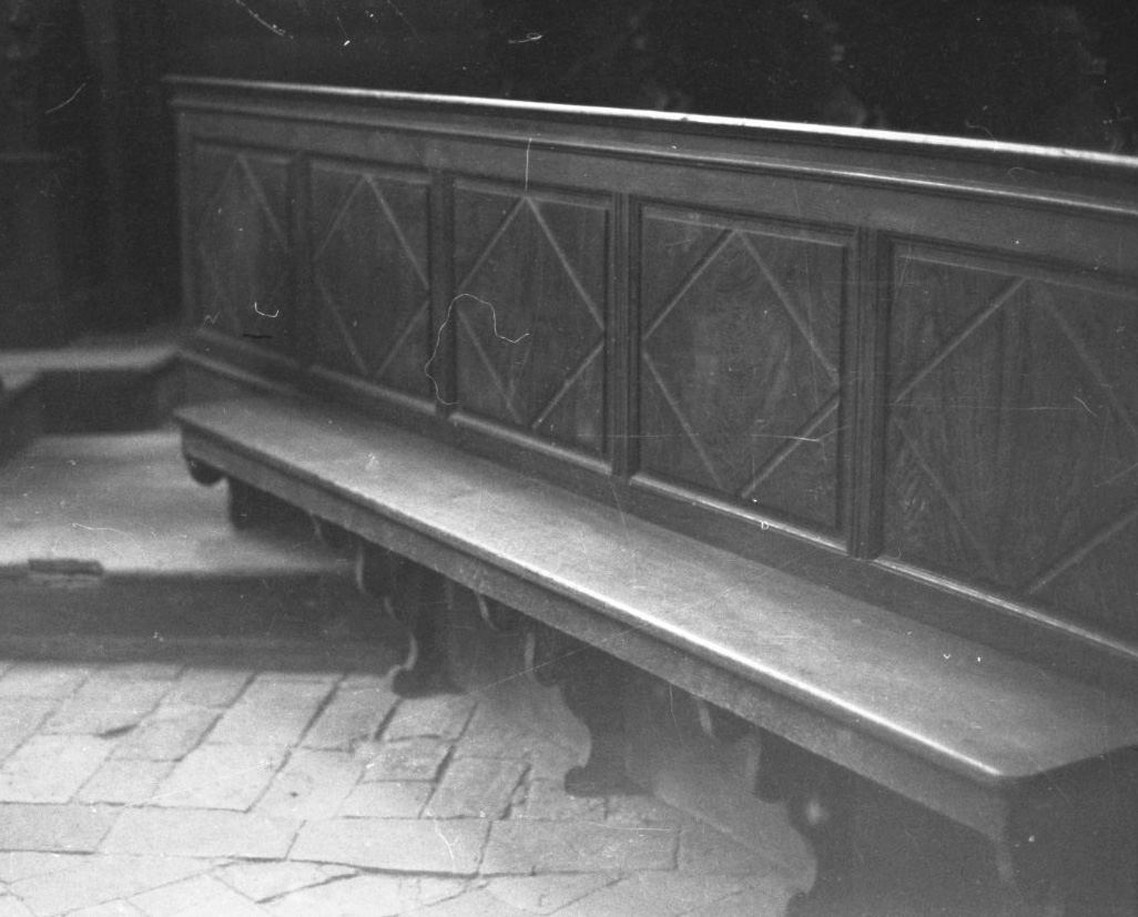 panca con inginocchiatoio, serie - bottega toscana (secc. XVIII/ XIX)