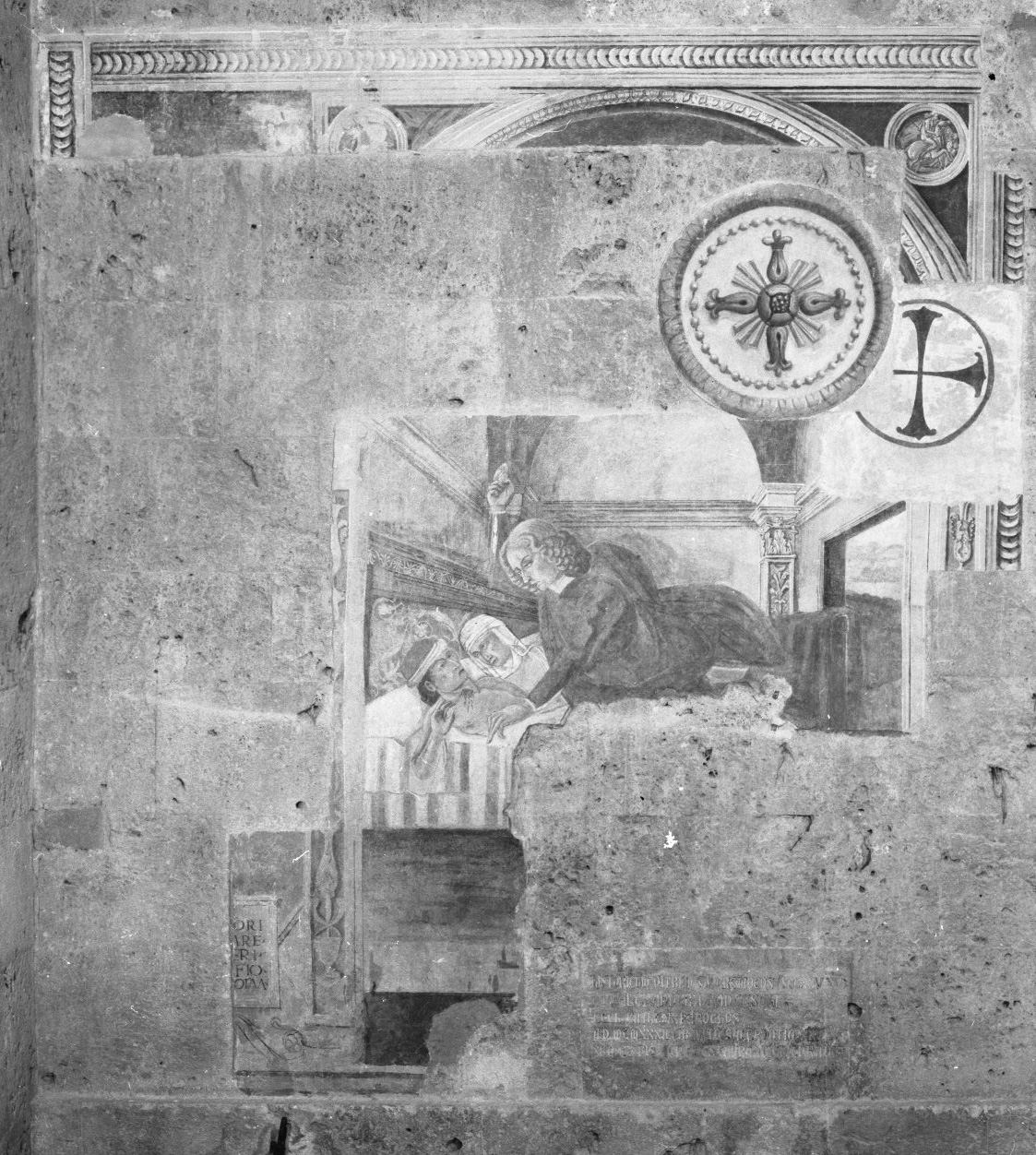 San Giuliano l'Ospedaliere uccide accidentalmente i genitori (dipinto, elemento d'insieme) - ambito senese (sec. XV)